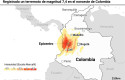 ep mapa con localizacion del terremoto en colombia