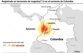 ep mapa con localizacion del terremoto en colombia
