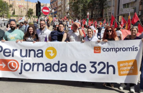 ep miembros de compromis en el 1 de mayo en alicante