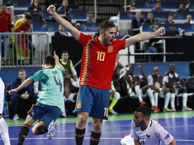 Rafa Usín (Selección Española de Fútbol Sala) celebra un gol | CARMELO RUBIO ep rafa usin seleccion espanolafutbol sala celebragol