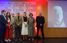 ep acto de homenaje al historico sindicalista de ccoo galicia xan maria castro en el que participa