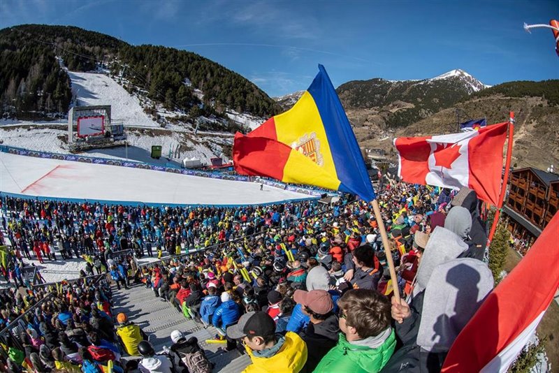 ep ambiente en la estacion de grandvalira durante la copa del mundo de 2019
