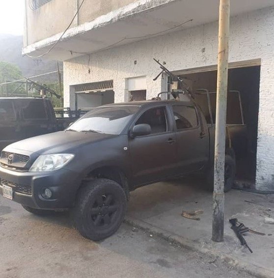 ep camioneta con ametralladora usada en un intento de invasion contra venezuela