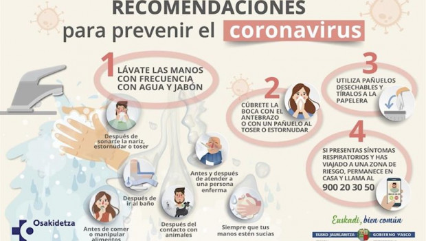 ep cartel con las recomendaciones ante el coronavirus