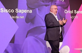 ep el ceo y fundador de lleidanet sisco sapena durante su intervencion en el 4yfn celebrado en el