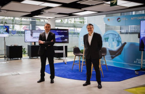 ep el consejero delegado de ntt data espana sergi biosca y el presidente de microsoft espana alberto