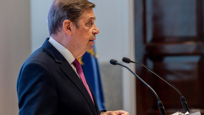 ep el ministro de agricultura pesca y alimentacion luis planas durante una rueda de prensa tras su