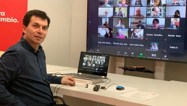 ep el secretario xeral del psdeg gonzalo caballero en la reunon de su ejecutiva