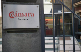 ep entrada a la camara de comercio de navarra durante el dia 54 del estado de alarma en pamplona