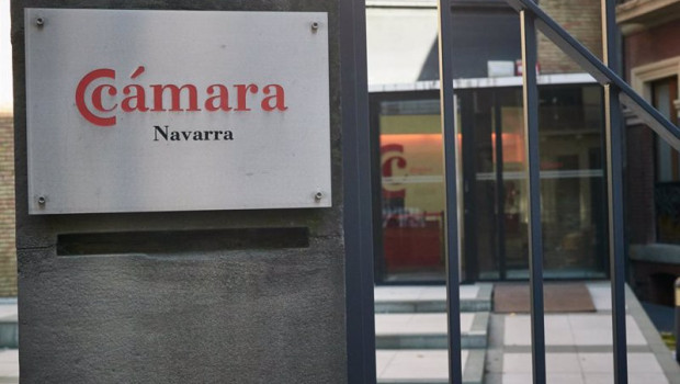ep entrada a la camara de comercio de navarra durante el dia 54 del estado de alarma en pamplona