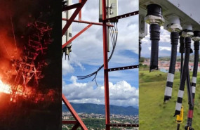 ep imagenes de la estacion de servicio de telefonica en tariba en venezuela tras sufrir un robo