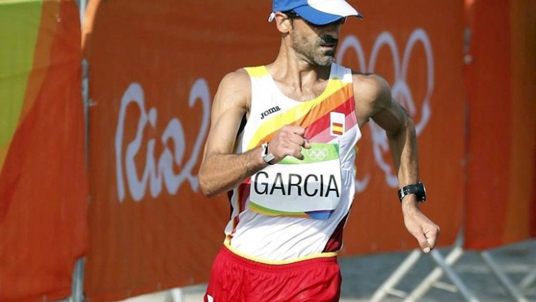 ep jesus angel garcia bragado durante la prueba de marcha de los 50 kms de los juegos de rio de ep jesus angel garcia bragado durante la prueba de marcha de los 50 kms de los juegos de rio de