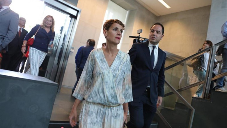 La candidata del PSOE a la Presidencia de Navarra, María Chivite, durante la sesión de constitución del Parlamento de Navarra en Pamplona. | David Domench - Europa Press - Archivo ep la candidatapsoela presidencianavarra maria chivite durantesesionconstitucionparlamentonavarrapamplona