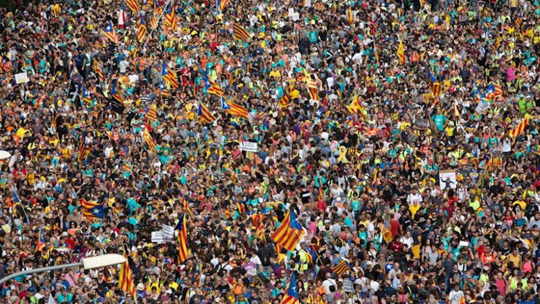 Llegada de las columnas de Berga y Vic, que forman parte de 'Las Marchas por la Libertad' iniciadas a raiz de la sentencia del 'procés', a la Meridiana-Fabra i Puig de Barcelona durante la huelga general en Catalunya en reacción a las penas por el 1-O, e | David Zorrakino - Europa Press ep llegada de las columnas de berga y vic que forman parte de las marchas por la libertad iniciadas