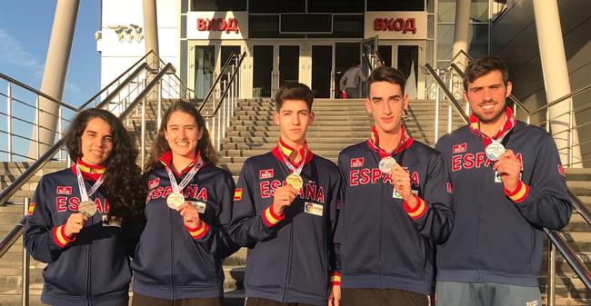 Los cinco taekwondistas españoles que han ganado medalla en el Europeo de 2018. | RFET TAEKWONDO Y D.A. ep los cinco taekwondistas espanoleshan ganado medallaeuropeo2018