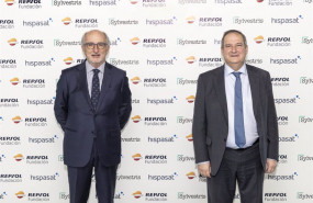 ep los presidentes de hispasat jordi hereu y de repsol antonio brufau