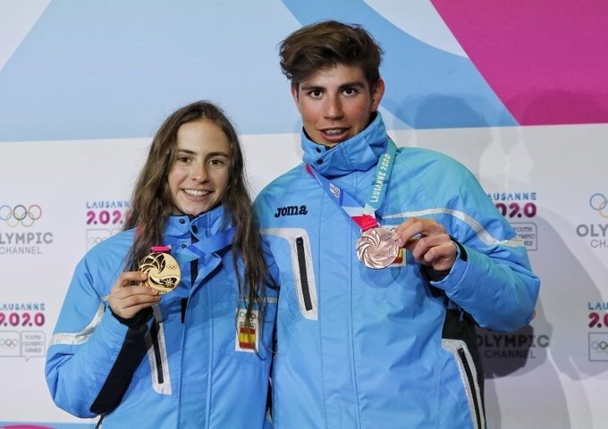 ep maria costa y ot ferrer oro y bronce en esqui de travesia en los juegos olimpicos de la juventud