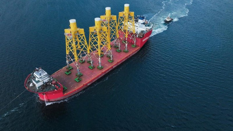 ep navantia y windar renovables entregan cuatro jackets para el parque eolico marino dieppe le