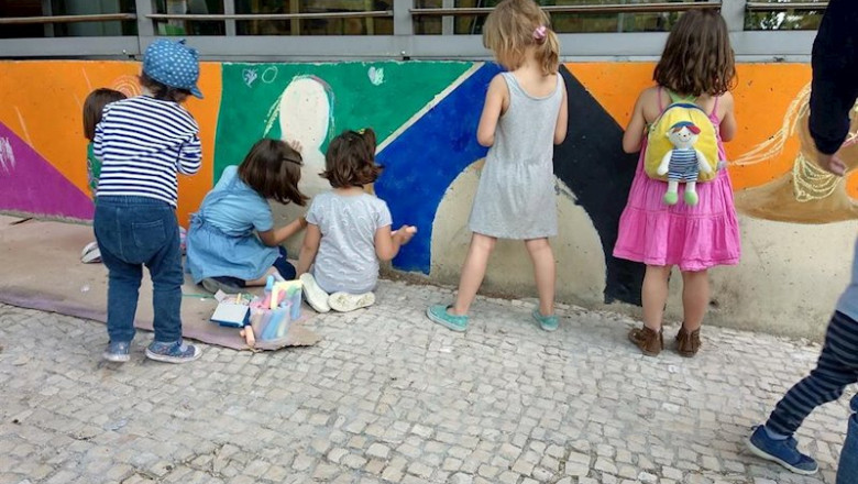 Niños participando en el festival de C.A.L.L.E en Lavapiés | C.A.L.L.E. - Archivo ep ninos participando en el festival de calle en lavapies