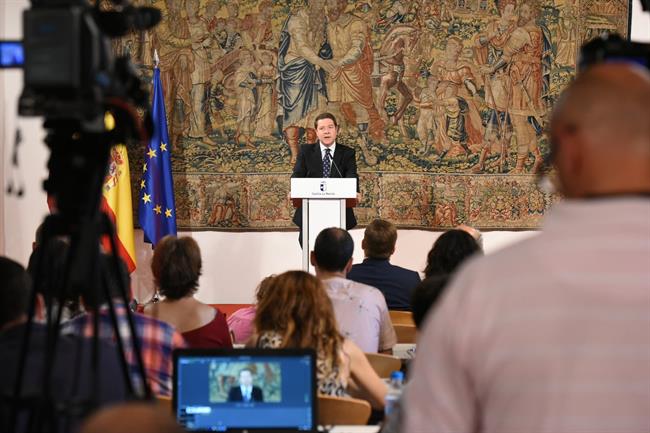 Page en rueda de prensa | JCCM/EUROPA PRESS ep pageruedaprensa