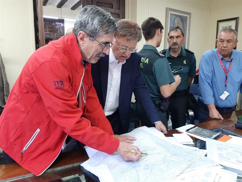 ep ximo puig en el dispositivo por las lluvias en orihuela
