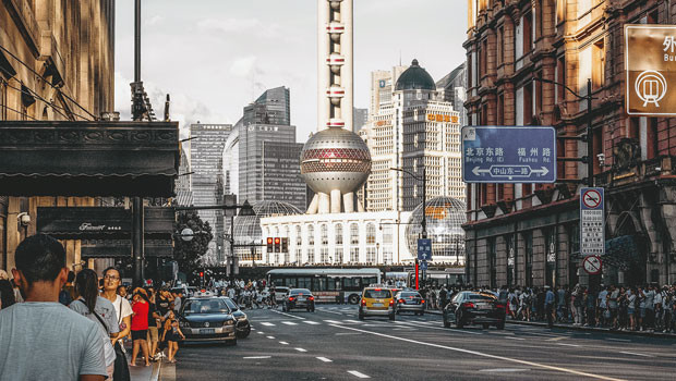 dl shanghai china street scene generic city peoples republic of china pb