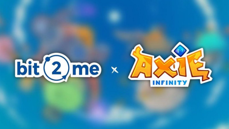 ep archivo   logos de bit2me y axie infinity