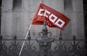 ep archivo   una bandera de ccoo a 14 de julio de 2021 en madrid espana