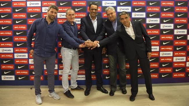 Barcelona fútbol sala Andreu Plaza Albert Soler Txus Lahoz J. Ramón Vidal-Abarca | VÍCTOR SALGADO/FCB - Archivo ep barcelona futbol sala andreu plaza albert soler txus lahoz j ramon vidal-abarca