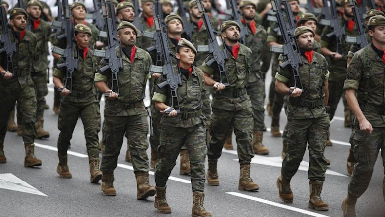 Desfile terrestre enmarcado en los actos de celebración del 12 de Octubre en Madrid, Día de la Hispanidad | Eduardo Parra - Europa Press - Archivo ep desfile terrestre enmarcado en los actos de celebracion del 12 de octubre en madrid dia de la