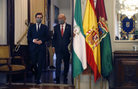 ep el ministro de consumo alberto garzon 1i es recibido por el alcalde francisco de la torre en el l