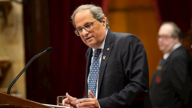ep el president de la generalitat quim torra interve en el debat sobre politica general al parlament