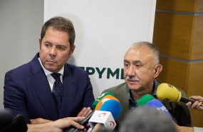 ep el presidente de cepyme gerardo cuerva izda y el secretario general de ugt pepe alvarez atienden ep el presidente de cepyme gerardo cuerva izda y el secretario general de ugt pepe alvarez atienden
