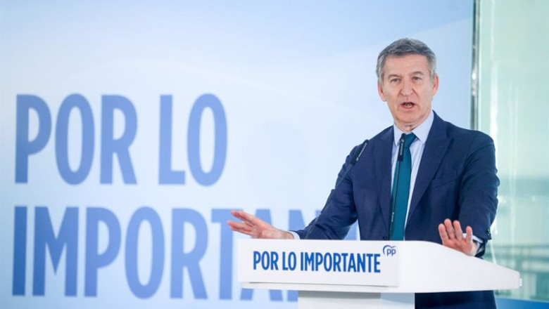 ep el presidente del partido popular alberto nunez feijoo interviene durante un acto tras el comite