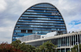 ep fachada del edificio la vela en la ciudad del bbva a 30 de abril de 2024 en madrid espana bbva