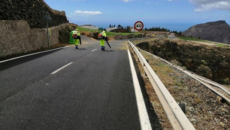 Operarios de carreteras del Cabildo de Tenerife | CABILDO DE TENERIFE - Archivo ep operarios de carreteras del cabildo de tenerife