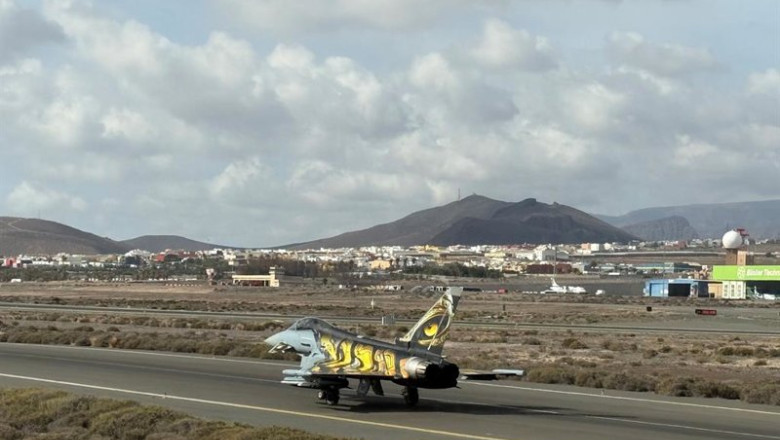Una de las aeronaves militares que participó en las maniobras militares del ejercicio internacional Ocean Sky 2025. | ENAIRE ep una de las aeronaves militares que participo en las maniobras militares del ejercicio