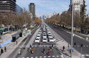 ep varios taxis marchan desde plaza de castilla en una protesta de los taxistas madrilenos