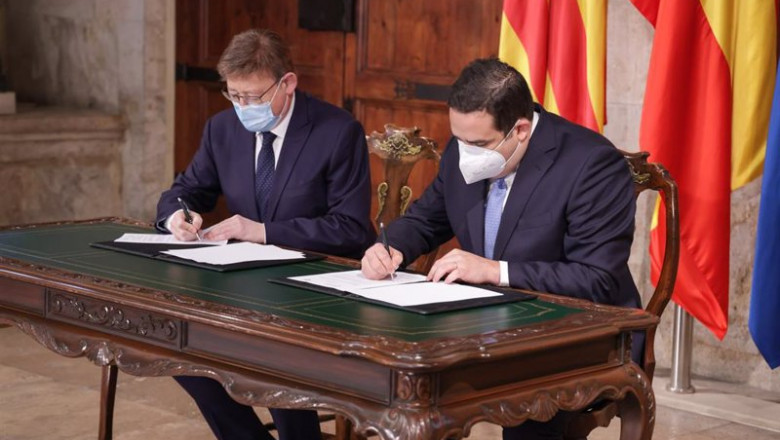 Ximo Puig (president de la Generalitat Valenciana) y Andrés Guevara, presidente de BP España | BP ESPAÑA ep ximo puig president de la generalitat valenciana y andres guevara presidente de bp espana