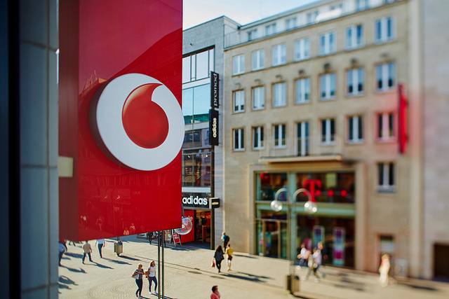 Vodafone. vodafone store sign