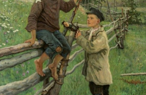 1568801016 dos ni os en el campo leo sobre lienzo