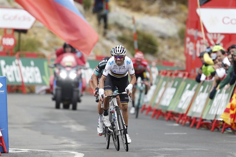 ep alejandro valverde durante una de las etapas de la vuelta ciclista a espana 2019