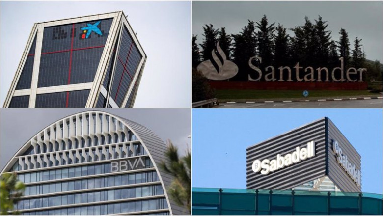 ep archivo logos de caixabank banco santander bbva y banco sabadell ep archivo logos de caixabank banco santander bbva y banco sabadell