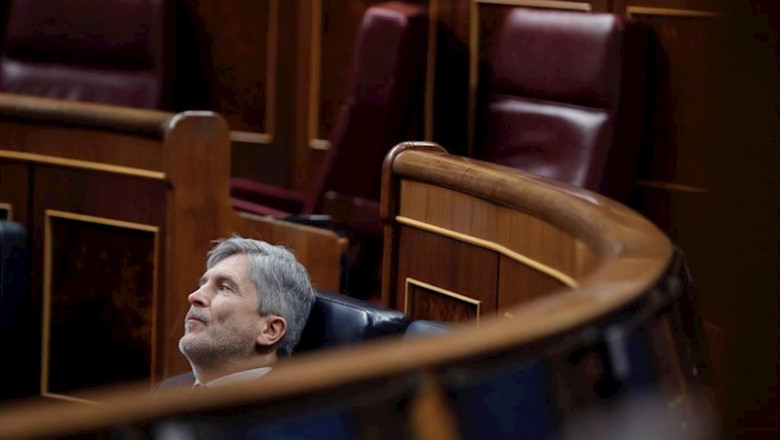 ep el ministro del interior fernando grande-marlaska durante la sesion de control al ejecutivo de
