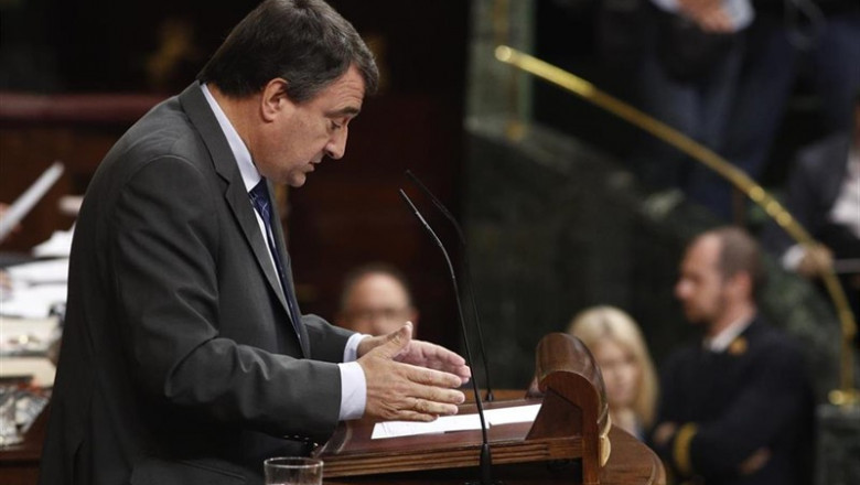 ep el portavoz del pnv en el congreso de los diputados aitor esteban durante su discurso previo a la