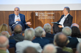 ep el presidente de saba infraestructuras salvador alemany y el decano del collegi deconomistes de