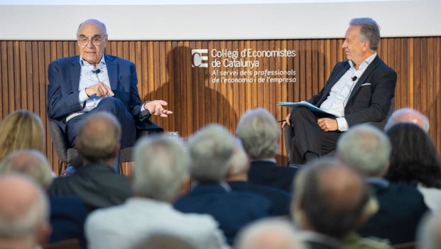 ep el presidente de saba infraestructuras salvador alemany y el decano del collegi deconomistes de