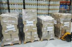 ep la fundacion cofares dona 6000 geles de bano de farline a las fuerzas armadas