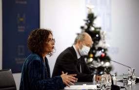 ep la ministra portavoz y de hacienda maria jesus montero i y el ministro de justicia juan carlos