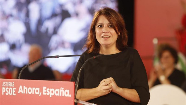 ep la portavoz socialista en el congreso adriana lastra en un acto del psoe en oviedo a 4 de octubre